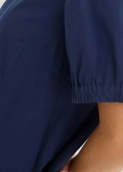 bonprix Kleider|Bekleidung·Pullover & Strickjacken^Kleid aus Baumwoll- Popeline dunkelblau