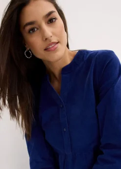 bonprix Kleider|Bekleidung·Pullover & Strickjacken^Kleid aus Baumwollcord mitternachtsblau