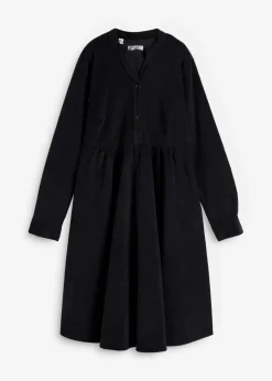 bonprix Kleider|Bekleidung·Pullover & Strickjacken^Kleid aus Baumwollcord schwarz