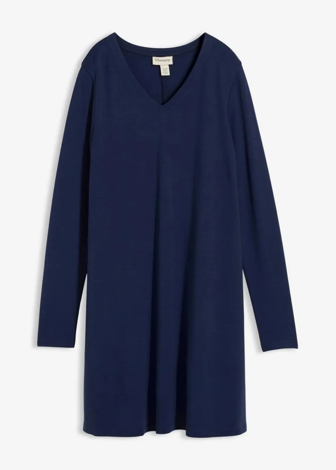 bonprix Kleider|Bekleidung·Pullover & Strickjacken^Kleid aus fließendem Viskose-Mix dunkelblau