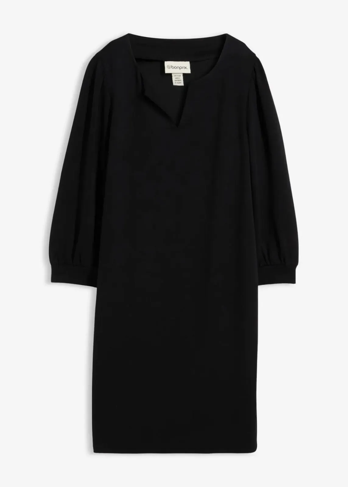 bonprix Bekleidung·Pullover & Strickjacken|Kleider^Kleid aus fließendem Viskose-Mix schwarz