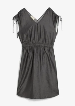 bonprix Kleider|Bekleidung·Pullover & Strickjacken^Kleid aus glattem Lyocell schwarz denim