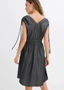 bonprix Kleider|Bekleidung·Pullover & Strickjacken^Kleid aus glattem Lyocell schwarz denim