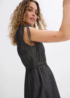 bonprix Kleider|Bekleidung·Pullover & Strickjacken^Kleid aus glattem Lyocell schwarz denim