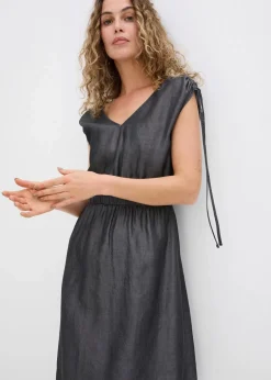 bonprix Kleider|Bekleidung·Pullover & Strickjacken^Kleid aus glattem Lyocell schwarz denim