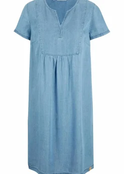 bonprix Kleider^Kleid aus Lyocell hellblau denim