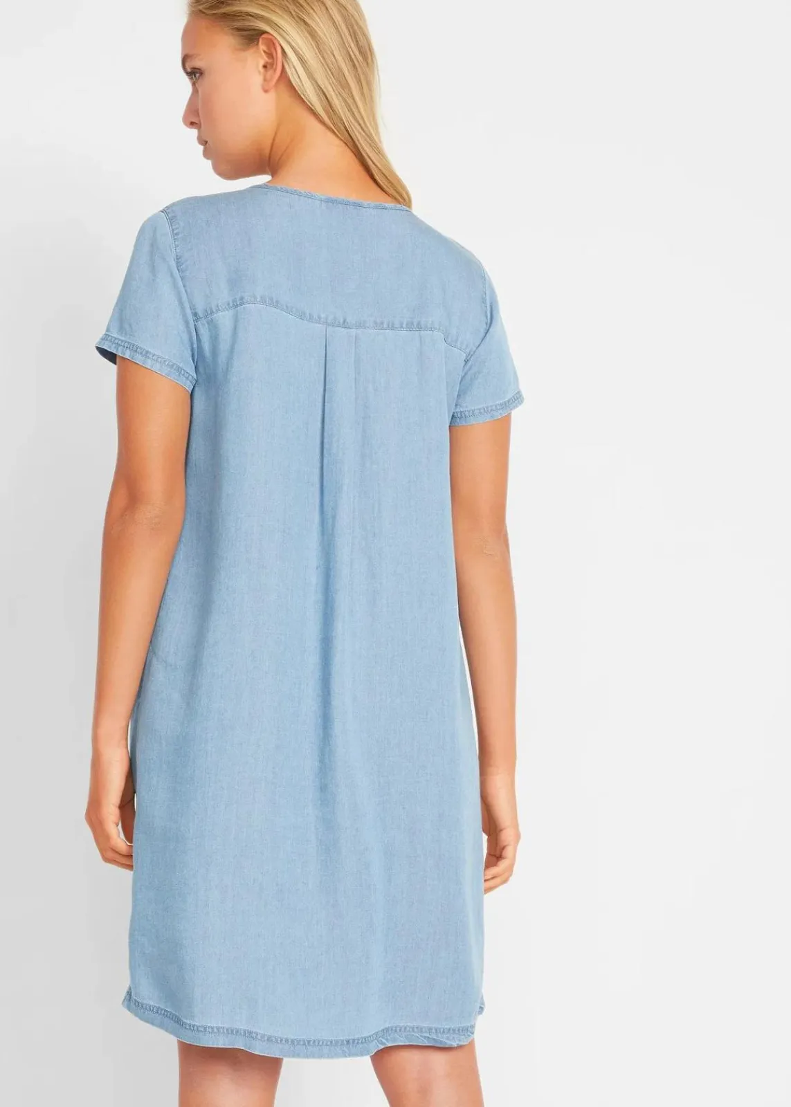bonprix Kleider^Kleid aus Lyocell hellblau denim