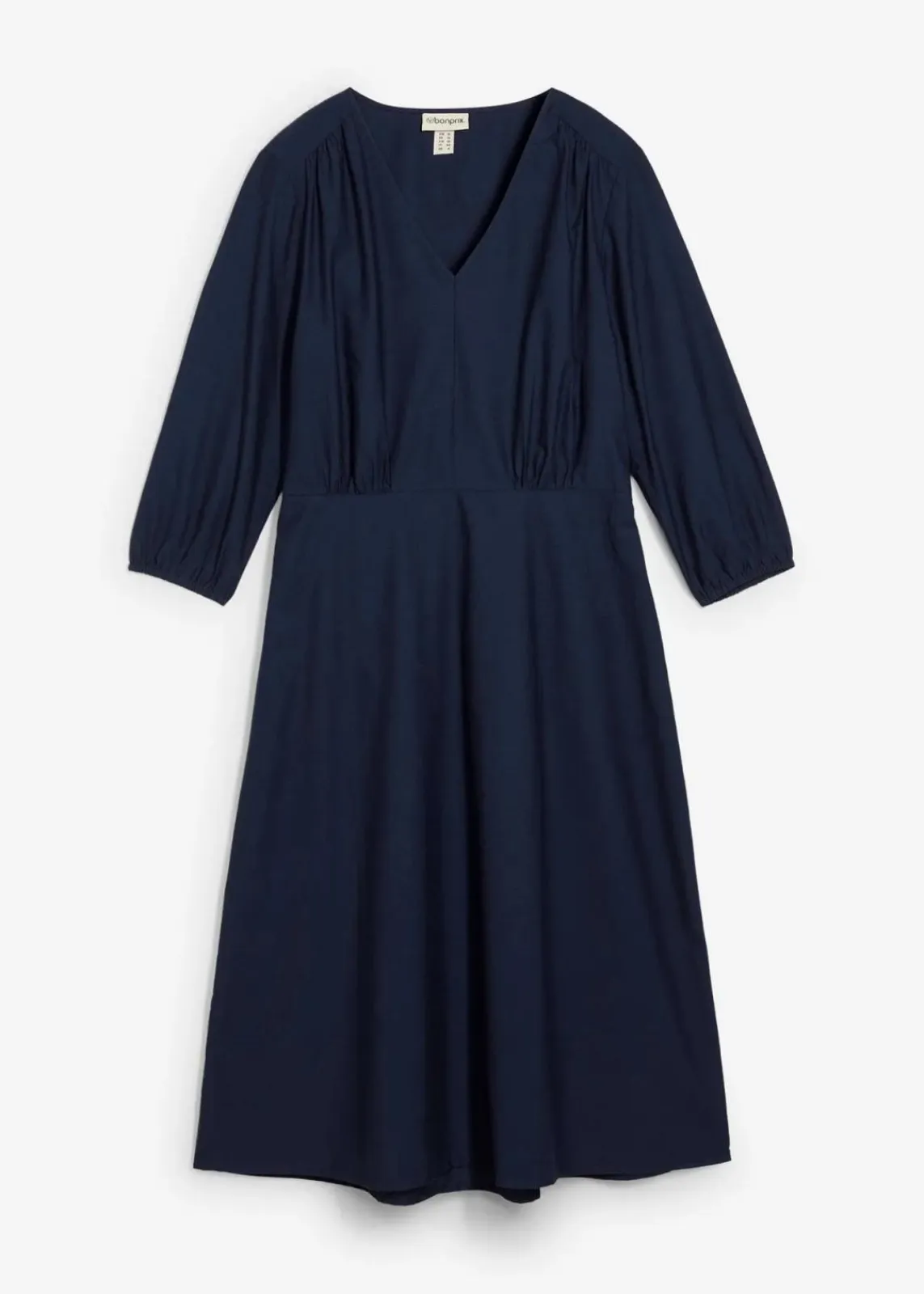 bonprix Bekleidung·Pullover & Strickjacken|Kleider^Kleid aus reiner Baumwolle dunkelblau