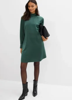 bonprix Bekleidung·Pullover & Strickjacken|Kleider^Kleid aus Viskose-Mix schattengrün