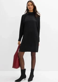 bonprix Kleider|Bekleidung·Pullover & Strickjacken^Kleid aus Viskose-Mix schwarz