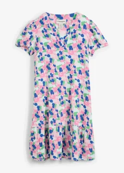 bonprix Kleider|Bekleidung·Pullover & Strickjacken^Kleid aus weichem Musselin bunt geblümt