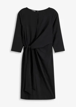 bonprix Bekleidung·Pullover & Strickjacken^Kleid mit Bindedetail schwarz