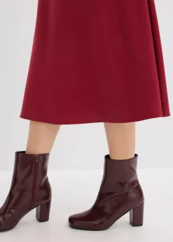 bonprix Kleider|Bekleidung·Pullover & Strickjacken^Kleid mit Hemdkragen pflaumenrot