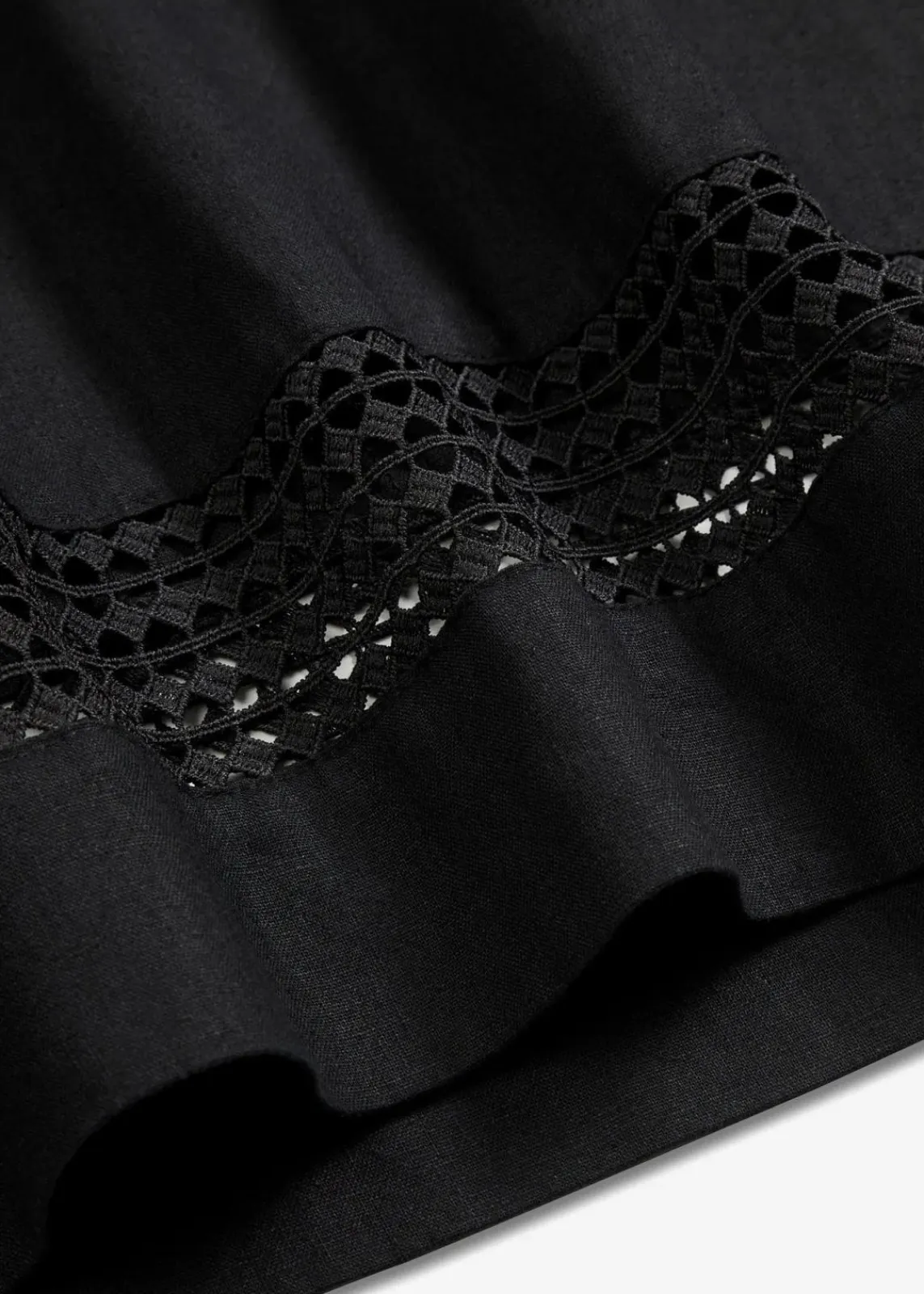 bonprix Bekleidung·Pullover & Strickjacken|Kleider^Kleid mit Spitzeneinsatz schwarz
