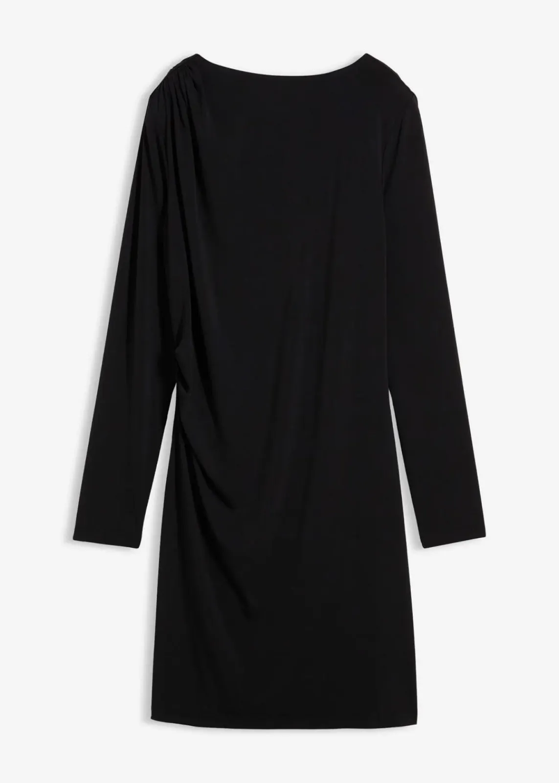 bonprix Bekleidung·Pullover & Strickjacken|Kleider^Kleid mit U-Bootausschnitt schwarz
