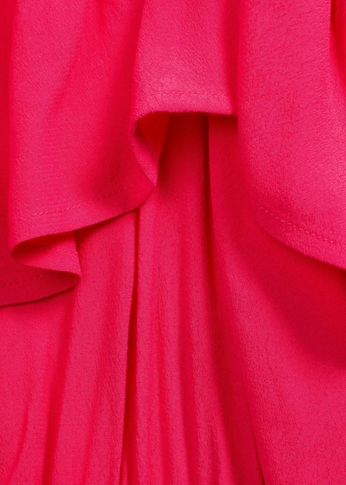 bonprix Bekleidung·Pullover & Strickjacken|Kleider^Kleid mit Volants aus strukturierter Viskose magentapink