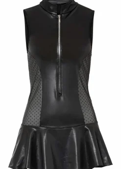 bonprix Wäsche·Erotikwäsche|Erotikwäsche^Kleid mit Wetlook schwarz