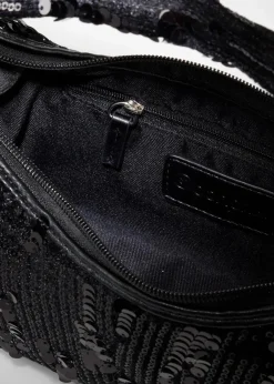 bonprix Taschen^Kleine Handtasche mit Pailletten schwarz