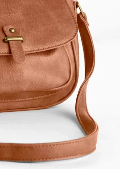 bonprix Taschen^kleine Umhängetasche mit Schnallendetail cognac