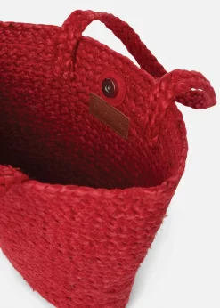 bonprix Taschen^kleiner Strohshopper tiefrot