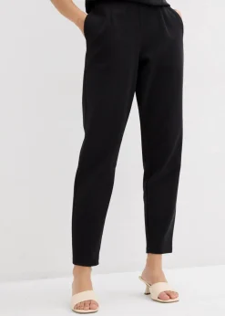bonprix Zweiteiler & Sets|Hosen^Knöchellange Hose aus Piqué schwarz