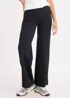 bonprix Bekleidung·Sweat|Bekleidung·Kleider^Komfort- Sport-Hose mit verstellbarer Beinweite schwarz