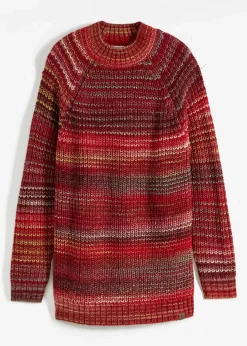 bonprix Bekleidung·Umstandsmode|Bekleidung·Jeans^Komfortabler Grobstrick-Pullover ahornrot meliert