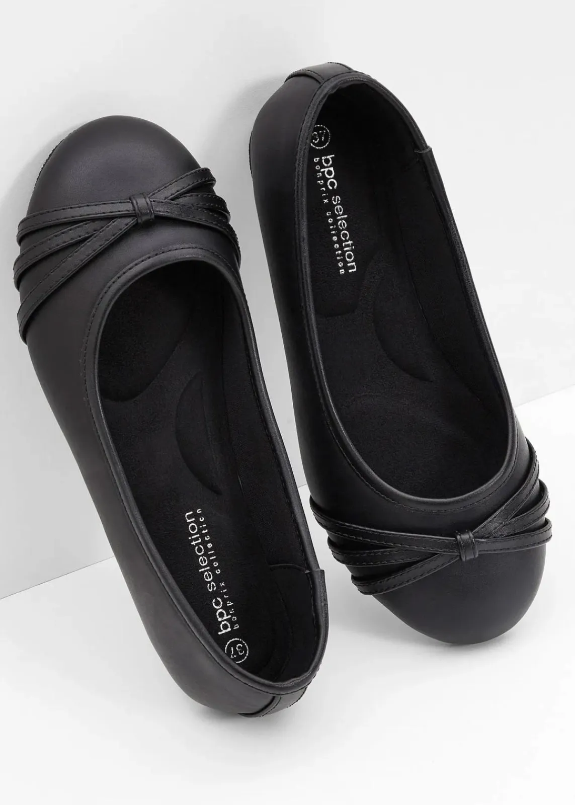 bonprix Komfortschuhe|Sommerschuhe^Komfort-Ballerinas in bequemer Weite schwarz