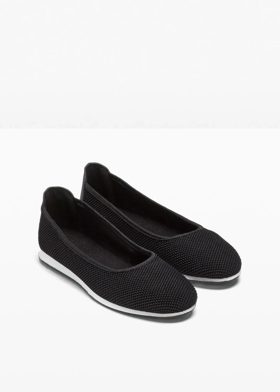 bonprix Komfortschuhe|Sommerschuhe^Komfort-Ballerinas mit Stretch Fit schwarz