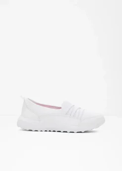 bonprix Schuhe & Accessoires In Spezialgrößen·Schuhe In Übergröße|Sneaker^Komfort-Slip-In-Sneaker mit leichter Sohle weiß