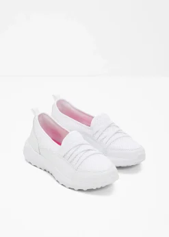 bonprix Schuhe & Accessoires In Spezialgrößen·Schuhe In Übergröße|Sneaker^Komfort-Slip-In-Sneaker mit leichter Sohle weiß
