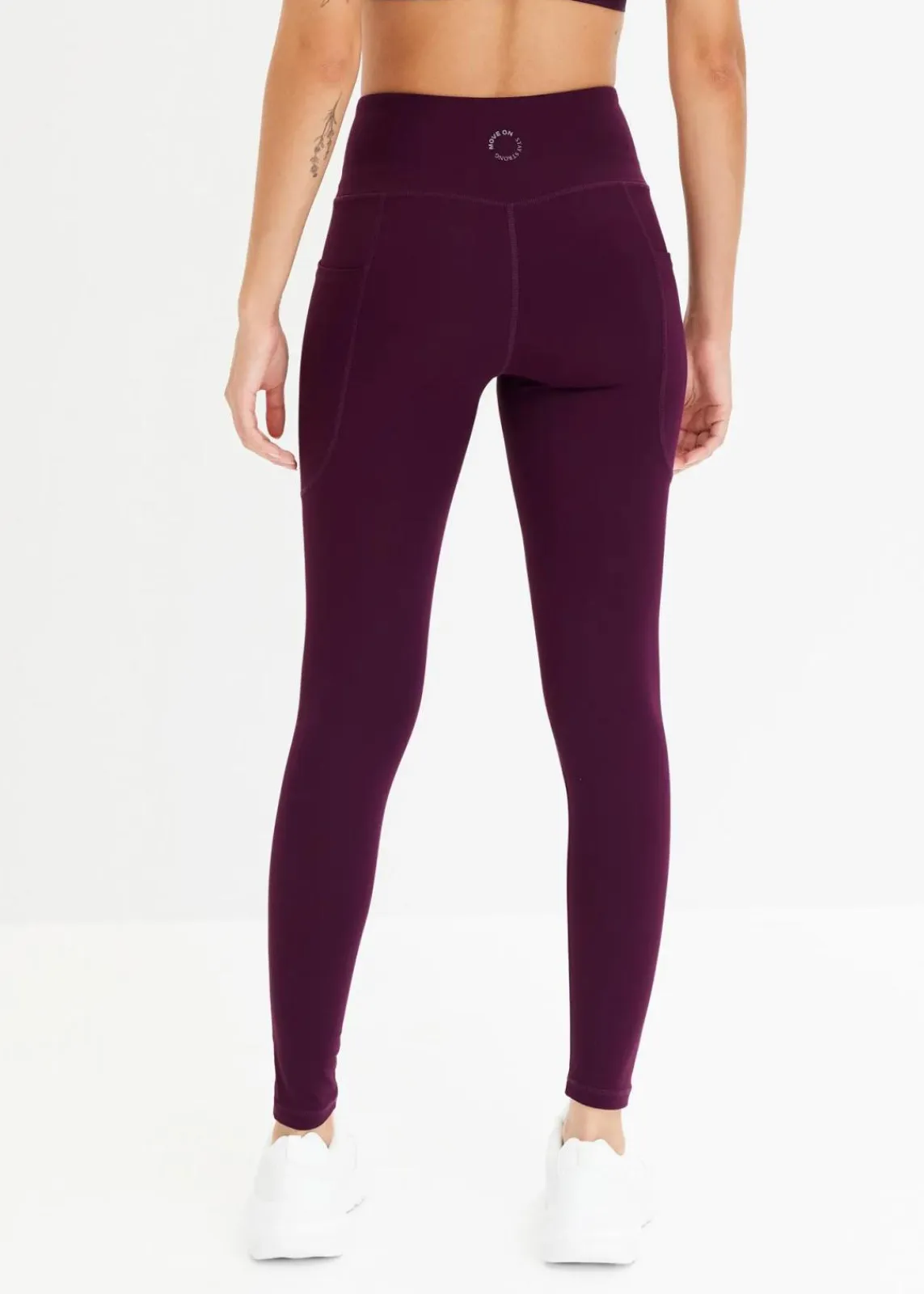 bonprix Sportbekleidung|Bekleidung·Kleider^Komfort-Sport-Leggings mit Handytasche, schnelltrocknend holunderbeere