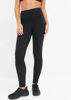 bonprix Sportbekleidung|Bekleidung·Kleider^Komfort-Sport-Leggings mit Handytasche, schnelltrocknend schwarz