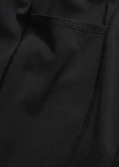 bonprix Bekleidung·Sweat|Bekleidung·Kleider^Komfort-Sport-Leggings mit Handytasche, ausgestellt schwarz