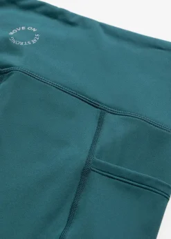 bonprix Bekleidung·Sweat|Bekleidung·Kleider^Komfort-Sport-Leggings mit Handytasche, schnelltrocknend petrolgrün