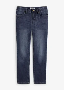 bonprix Jeans|Bekleidung·Shirts & Tops^Komfort-Stretch-7/8-Jeans mit Schlitz dunkelblau used
