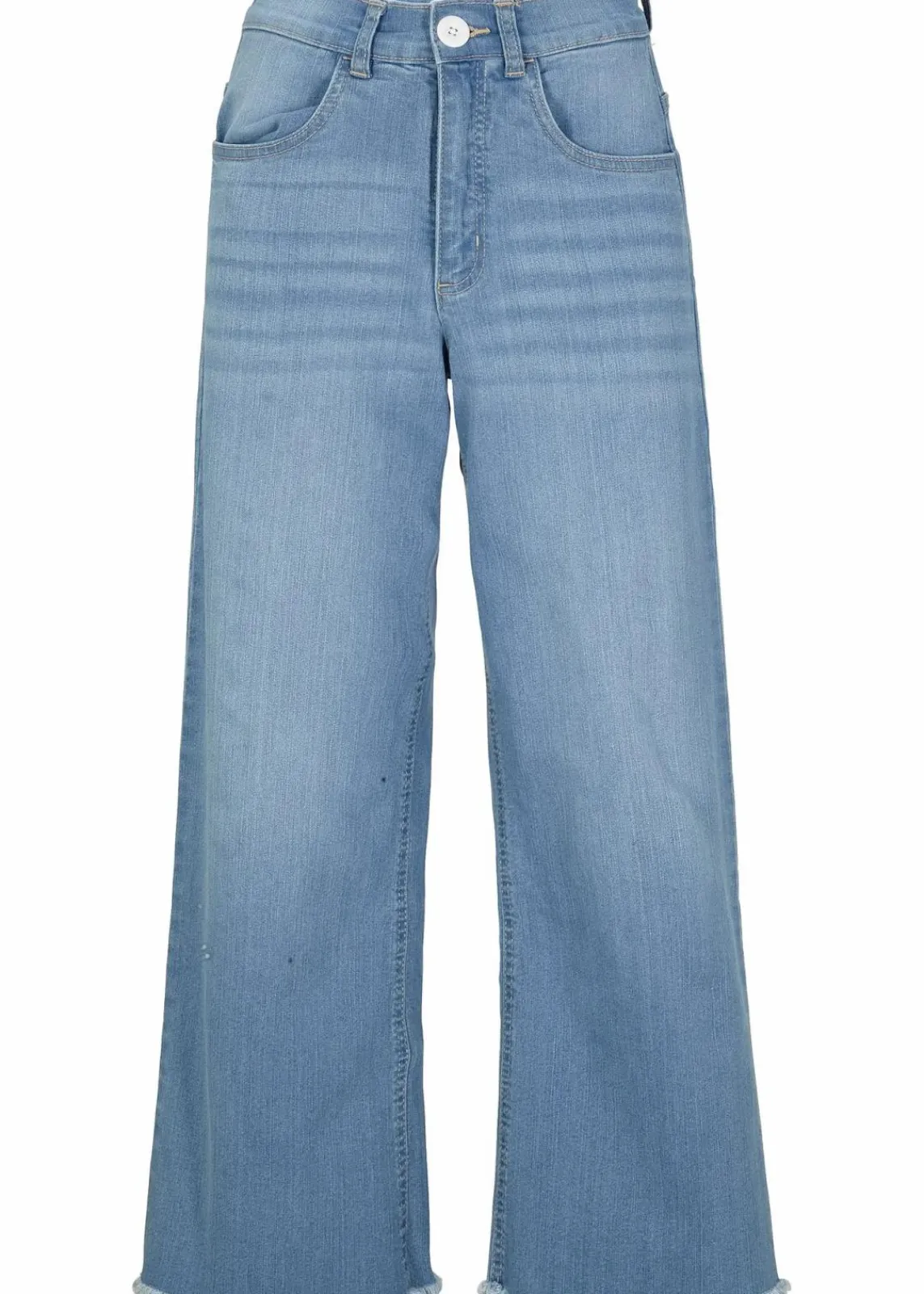 bonprix Jeans|Bekleidung·Shirts & Tops^7/8-Komfort-Stretch-Jeans, Wide Fit hellblau denim used