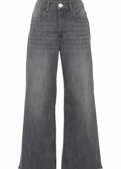 bonprix Jeans|Bekleidung·Shirts & Tops^7/8-Komfort-Stretch-Jeans, Wide Fit grau denim