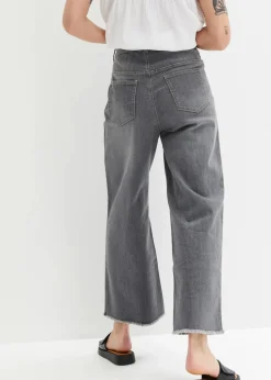 bonprix Jeans|Bekleidung·Shirts & Tops^7/8-Komfort-Stretch-Jeans, Wide Fit grau denim