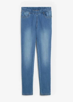 bonprix Jeans|Bekleidung·Shirts & Tops^Komfort-Stretch-Treggings mittelblau used