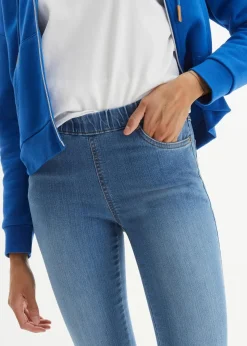 bonprix Jeans|Bekleidung·Shirts & Tops^Komfort-Stretch-Treggings mittelblau used