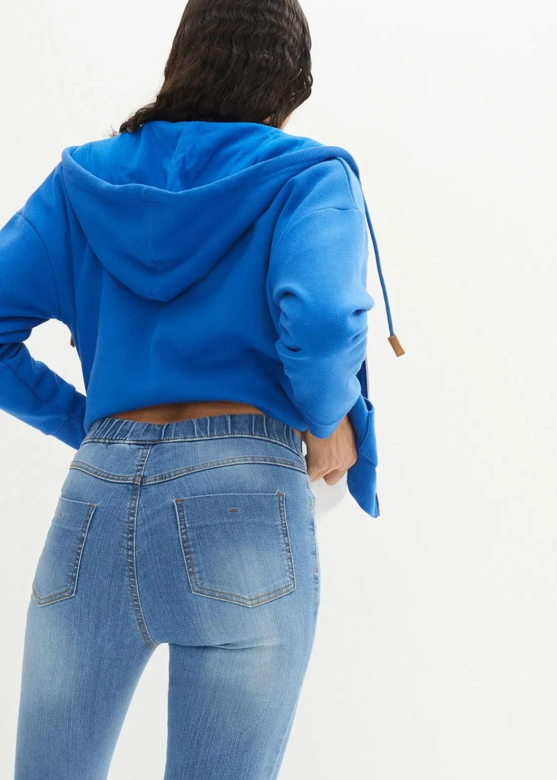 bonprix Jeans|Bekleidung·Shirts & Tops^Komfort-Stretch-Treggings mittelblau used
