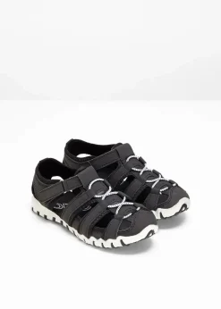 bonprix Schuhe & Accessoires In Spezialgrößen·Schuhe In Übergröße|Sommerschuhe^Komfort-Trekkingsandalen mit Profilsohle schwarz