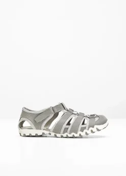 bonprix Schuhe & Accessoires In Spezialgrößen·Schuhe In Übergröße|Sommerschuhe^Komfort-Trekkingsandalen mit Profilsohle hellgrau