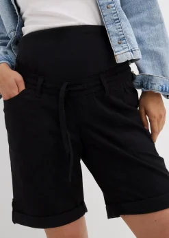bonprix Bekleidung·Blazer|Umstandsmode^Krempelbare 2-in-1 Umstandsbermuda und Shorts schwarz