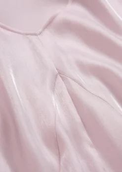 bonprix Bekleidung·Jacken & Mäntel|Blusen & Tuniken^Kurzarmbluse aus glänzendem Satin puderflieder