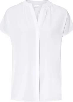bonprix Bekleidung·Jacken & Mäntel|Blusen & Tuniken^Kurzarmbluse mit verdeckter Knopfleiste weiß