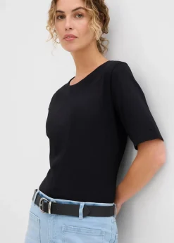 bonprix Basics|Shirts & Tops^Kurzarmbody (2er Pack) schwarz/weiß
