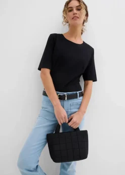 bonprix Basics|Shirts & Tops^Kurzarmbody (2er Pack) schwarz/weiß