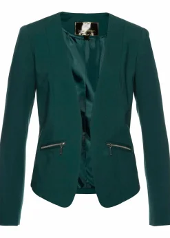 bonprix Blazer|Bekleidung·Basics^Kurzblazer tiefgrün